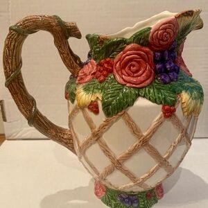 72 Oz Pitcher Rose Garland by Fitz & Floyd
